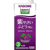 カゴメ 濃縮飲料 紫やさい・ぶどうミックス（3倍濃縮） 1Lパック 1セット（12本）