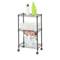 ドウシシャ ルミナスEXラック　3段　幅445×奥行295×高さ760ｍｍ　ブラック