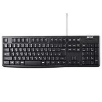 バッファロー USB接続 有線スタンダード キーボード ブラック　BSKBU100BKZ BSKBU100BKZ 1個