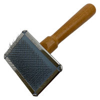 スリッカーブラシ ミニ 高級ソフトタイプ 犬猫用 ステンレス製 日本製 岡野製作所（わけあり品）