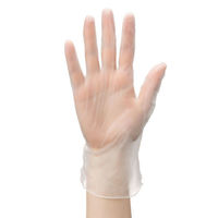 アスクル　プラスチックグローブ　薄手　パウダーフリー（粉なし）　Mサイズ　使い捨て手袋　1箱（100枚入） オリジナル（わけあり品）