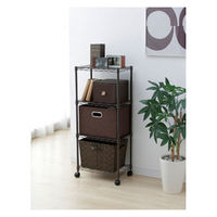 アイリスオーヤマ カラーバスケット 深型 ブラウン CBK-38D（538752） 1個（わけあり品）