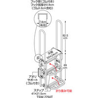長谷川工業 トラックステッパー TSW-7750T 1台（直送品）