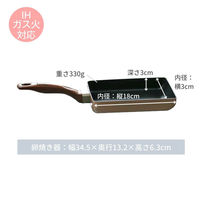 軽い フライパン たまご焼き IH・ガス火対応 ダイヤモンドコーティング加工 ピンクゴールド アスクル オリジナル