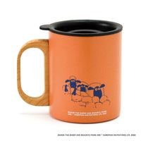 アイトー マグカップ フタ付き 350ml ひつじのショーン ステンレス オレンジ 406892 1個（直送品）