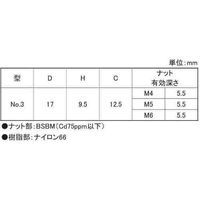 SUNCO ナイロン化粧ナット 白(NO.3 M4 (300本入) N0-00-2230-0040-0000-00 1箱(300本)（直送品）