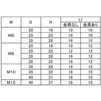 SUNCO 握り玉 金具あり(黒 M6(20マル (100本入) N0-00-2D02-0060-0200-00 1箱(100本)（直送品）