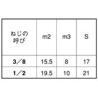 SUNCO ユニクロ 袋ナット 3形2種 輸入品 3/8 (300本入) N0-00-U002-8030-0000-01 1箱(300本)（直送品）