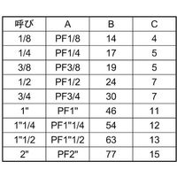 SUNCO 真鍮管用ロックナット PFネジ 1/4(B17H5 (100本入) N0-01-0622-8020-0000-00（直送品）