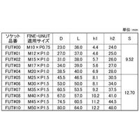 SUNCO FUN用ソケット 3/8 M12(#01 (1本入り) N0-00-0221-0120-0000-00-1P 1パック(1個)（直送品）