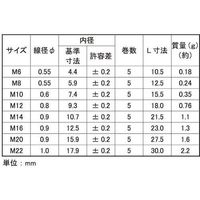 SUNCO ステン HLースプリング (ホリゾンタルフック M10 (100本入) N0-02-8270-0100-0000-00（直送品）