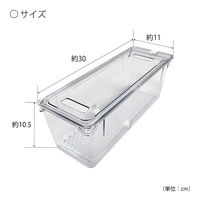 小久保工業所 野菜保存容器 すのこ付き 透明 M KKー647 1個