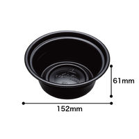 リスパック テイク丼 400ml 本体 黒  1箱（600枚：50枚入×12袋）