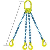 マーテック MARTEC 4本吊りチェンスリングセットTL4ーEGKNAー16 L=1.5m TL4-EGKNA-16 1セット（直送品）