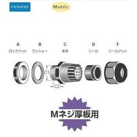 日本エイ・ヴィー・シー Mネジケーブルグランド(B型/長足) MGB20ー10G 50個入 1袋(50個)（直送品）