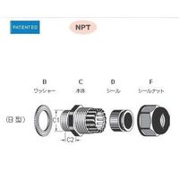 日本エイ・ヴィー・シー NPTネジケーブルグランド(B型) NPB21ー10B 1個入 1個（直送品）
