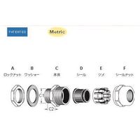 日本エイ・ヴィー・シー ステンレス316L製ケーブルグランド MSA32ー22ーS316L 1個入 1個（直送品）