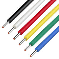 協和ハーモネット 耐熱ビニル電線 黒白赤黄緑青 H-PVC 0.5mm 2m×6色 1袋（直送品）