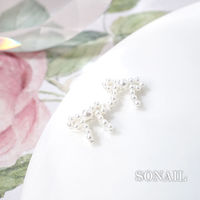 SONAIL ブリオン風パールリボン ホワイト FY002117 148226 1セット(3個入)（直送品）