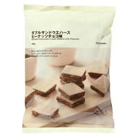 無印良品 大袋 ダブルサンドウエハース ピーナッツチョコ味 １８０ｇ 1セット（1袋×2） 良品計画