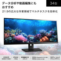iiyama 34インチウルトラワイドモニター 上下昇降機能  XUB3493WQSU-B6 1台
