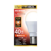 アイリスオーヤマ LED電球 E17 全方向 40形相当 電球色 LDA3L-G-E17/W-4T9 1個