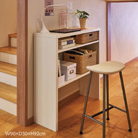 大洋 Shelfit 収納棚付きコンソール 幅700×奥行300×高さ920mm ホワイトウッド 1台（直送品）