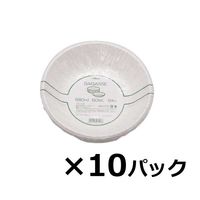 トーシン エコ バガス 業務用 ボウル ホワイト 約18cm 1セット（60枚：6枚入×10パック）