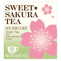 スイートサクラティー 緑茶 1セット（1箱（10バッグ入）×3） 桜花、桜葉入り緑茶 個包装 ティーバッグ