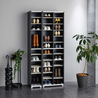 【軒先渡し】バリュテック・インターナショナル シューズラック ２列ハイタイプ 幅551×奥行350×高さ1813mm PLB-59P 1台（直送品）