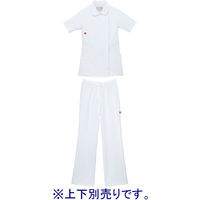 【再検品商品】ルコックスポルティフ　ナースパンツ　セミブーツカットパンツ　UQＷ２０１２　ホワイト　Ｍ　白衣（わけあり品）