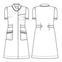 【再検品商品】ナガイレーベン 看護衣半袖 女性用 ピンク S CA-1707（わけあり品）