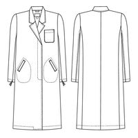 【再検品商品】ナガイレーベン 女子シングル診察衣 ホワイトL NP-130 1枚　白衣　ドクターコート　レディース（わけあり品）