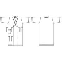 【再検品商品】ナガイレーベン 検診衣ブルーL SKP-375 1枚（わけあり品）