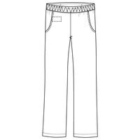 【再検品商品】フォーク（FOLK） レディスストレートパンツ ブラック SS 6013SC-9　1枚（わけあり品）