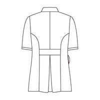 【再検品商品】住商モンブラン ローラアシュレイ ナースジャケット レディス 半袖 オフホワイト×アメリブルー 3L LW801-13　白衣（わけあり品）