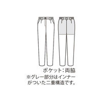 【再検品商品】住商モンブラン パンツ レディス 白 73-2261 1枚　スクラブ（わけあり品）