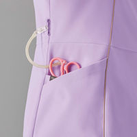 【再検品商品】フォーク レディスジップスクラブ ライラック M 7101SC-26 1枚　スクラブ（わけあり品）