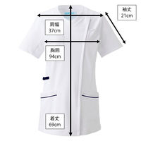 【再検品商品】KAZEN レディススクラブ半袖 981-18 M 1枚　スクラブ（わけあり品）