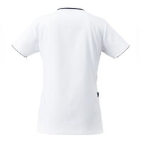 【再検品商品】フォーク レディスジップスクラブ ホワイト×ダークネイビー EL 7052SC-1-EL 1枚　スクラブ（わけあり品）