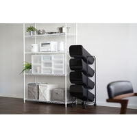 リス Ｎスムース　スタンドダストボックス 4Ｐ　ブラック GBBH028 1台 ゴミ箱 分別 縦型 大容量 前開き キャスター付き