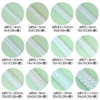 日本紐釦貿易 スピンドル紐 白 30m巻 φ約7~8mm (18x18) SPI18-30 1巻