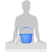 サンコープラスチック ニュータフバケツ 広口 8型 ブルー 4547883503113 1個