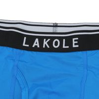 メンズ ビビット無地ロゴボクサーパンツ L ブルー LAKOLE/ラコレ
