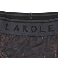 メンズ スクエアパターンボクサーパンツ M ブラウン LAKOLE/ラコレ