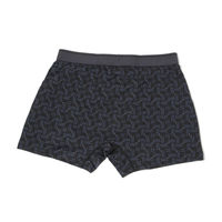 メンズ スクエアパターンボクサーパンツ L ブラック LAKOLE/ラコレ