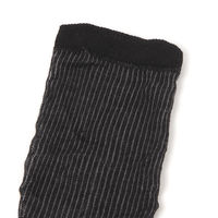 レディース ロングシアールーズソックス ブラック 23～25cm LAKOLE/ラコレ