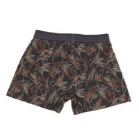 メンズ リーフ柄プリントボクサーパンツ S ブラック LAKOLE/ラコレ