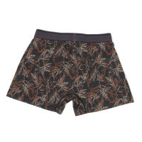 メンズ リーフ柄プリントボクサーパンツ L ブラック LAKOLE/ラコレ