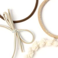 【LAKOLE/ラコレ】 カラーリボンMIXヘアゴム4点セット オフ